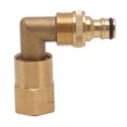 thumbnail image 2 of Pipe Elbow Fitting, Leakage Proof Anti Deformation Brass 3/4in Female Thread Hose Elbow Connector  For Garden Watering, 2 of 8