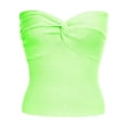 thumbnail image 5 of Timegard Tube Top for Women Ruched Knot Sleeveless Slim Fitting Comfy Knit Tee Top Solid Color Casual, 5 of 5