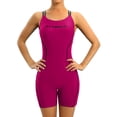 thumbnail image 1 of Womens Athletic One Piece Swimsuit Boyleg Swimwear Competitive Bathing Suit, 1 of 6