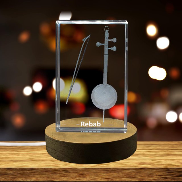 Rebab Souvenir/décor/collection de Souvenirs Gravés en 3D Crystal