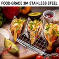 thumbnail image 4 of Presse pour Fabriquer des Coquilles de Tacos, Pinces pour Friteuse à Tortillas Porte-Tacos en Acier Inoxydable, Pince de Fixation en V pour Croûte de Tortillas, Porte-Croustilles, Pinces à Tacos avec Poignée en Caoutchouc, 4 of 8