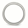 thumbnail image 2 of Titanium Grooved 6mm Polished and Satin Band Ring 7.5 Size, 2 of 6