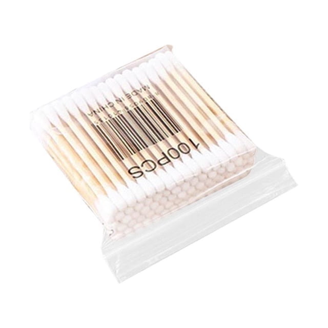 6 Packs Cotton Stems 600 Pieces Bamboo Cotton Buds Biodegradable for Cleaning Tool