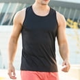 thumbnail image 2 of Mens Casual Tank Tops Racer Back Crewneck Sleeveless Shirt Lightweight Workout Tee Summer Muscle T-Shirts, 2 of 6