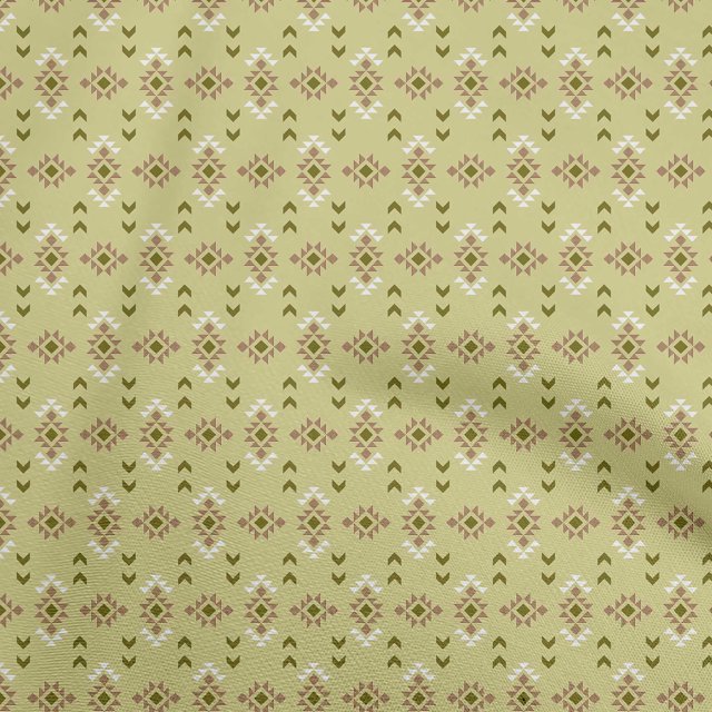 oneOone Polyester Spandex Dusty Green Fabric Geometric Sewing Material Print Fabric By The Yard 56 Inch Wide