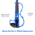 thumbnail image 4 of 4/4 Electric Violin Full Size Wood Silent Fiddle Musical Instrument Fittings Headphone Blue, 4 of 11
