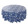 thumbnail image 1 of Nappe Ronde de Noël 83,86” Nappe Ronde Jetable de Noël Imperméable Cadeaux de Noël pour la Famille, 1 of 6