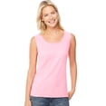 thumbnail image 1 of Hanes Women`s Mini-Ribbed Cotton Tank, L, Paleo Pink, 1 of 3