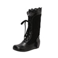 thumbnail image 1 of LOVZFMLL Bottes pour Femmes Mi-Mollet Bottes d'Hiver à Lacets Bout Rond Sangles Ajustables Talon Plat Mode Automne Hiver Bottes Chaussures, 1 of 8