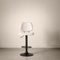 thumbnail image 4 of Bouclair Oatmeal Fabric and Metal Adjustable Counter Stool, 4 of 10