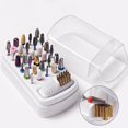 thumbnail image 1 of Durable Nail Drill Bit Holder with Bits Organizer Case Box Clear Lid Waterproof Home DIY Manicure, 1 of 8