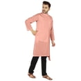 thumbnail image 2 of Atasi Indian Designer Kurta For Mens Party Wear Solid Color Ethnic Long Shirt, 2 of 7