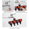 thumbnail image 4 of Amdohai 4 Way Garden Hose Splitters Diverter Tap Hose Connector, 4 of 7