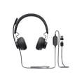 thumbnail image 1 of Logitech Zone Casque Filaire à Réduction de Bruit - pour Microsoft Teams - Casque - Supra-Auriculaire - Filaire - Réduction de Bruit active - USB-C - graphite, 1 of 8