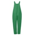 thumbnail image 4 of Qertyioot Combinaison pour Femmes Grande Taille, Salopette Décontractée Ample en Coton et Lin, 4 of 8