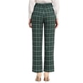 thumbnail image 3 of Unique Bargains Women's Christmas Plaid Pockets Elastic Waist Straight Leg Pant, 3 of 8