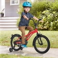 thumbnail image 2 of Costway Vélo pour Enfants de 18 Pouces pour Garçons et Filles de 4 à 8 Ans avec Siège Ajustable, Frein à Main, Réflecteurs, Rouge, 2 of 10