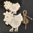 thumbnail image 2 of XZNGL Travel Bag 10Pcs Wood Rabbit Hanging Ornaments With Twines for Easter Party Decoration, 2 of 7