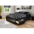 thumbnail image 1 of South Shore Step One Full Mates Bed with 3 Drawers, in Pure Black, 1 of 8