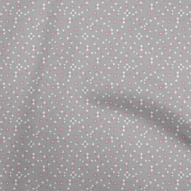 oneOone Georgette Viscose Gray Fabric Geometric Sewing Craft Projects Fabric Prints By Yard 42 Inch Wide