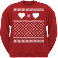 thumbnail image 1 of Valentine's Day - Heart Ugly Valentine Sweater Red Adult Sweatshirt, 1 of 1