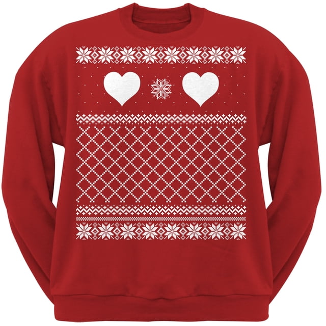 Valentine's Day - Heart Ugly Valentine Sweater Red Adult Sweatshirt