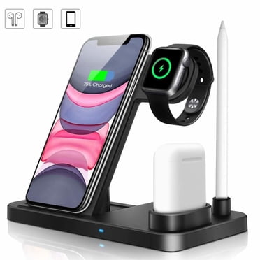iPhone Wireless Charger Stand,4 in 1 Fast Charging Station,Wireless Charging Dock