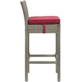 thumbnail image 4 of Modway Wicker of 2 Conduit Outdoor Patio Furniture Bar Stool, Light Gray, 4 of 6