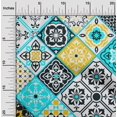 thumbnail image 2 of oneOone Polyester Lycra Dark Teal Blue Fabric Abstract Traditional Craft Projects Decor Fabric Printed By The Yard 56 Inch Wide, 2 of 4
