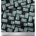 thumbnail image 3 of Soimoi Black Poly Georgette Fabric Camera & Dots Print Sewing Fabric Yard 52 Inch Wide, 3 of 3