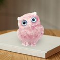 thumbnail image 3 of veasfak 3D Owl Statue Collection Miniature Owl Decor Crystal Owl Decoration for Tabletop Pink, 3 of 8