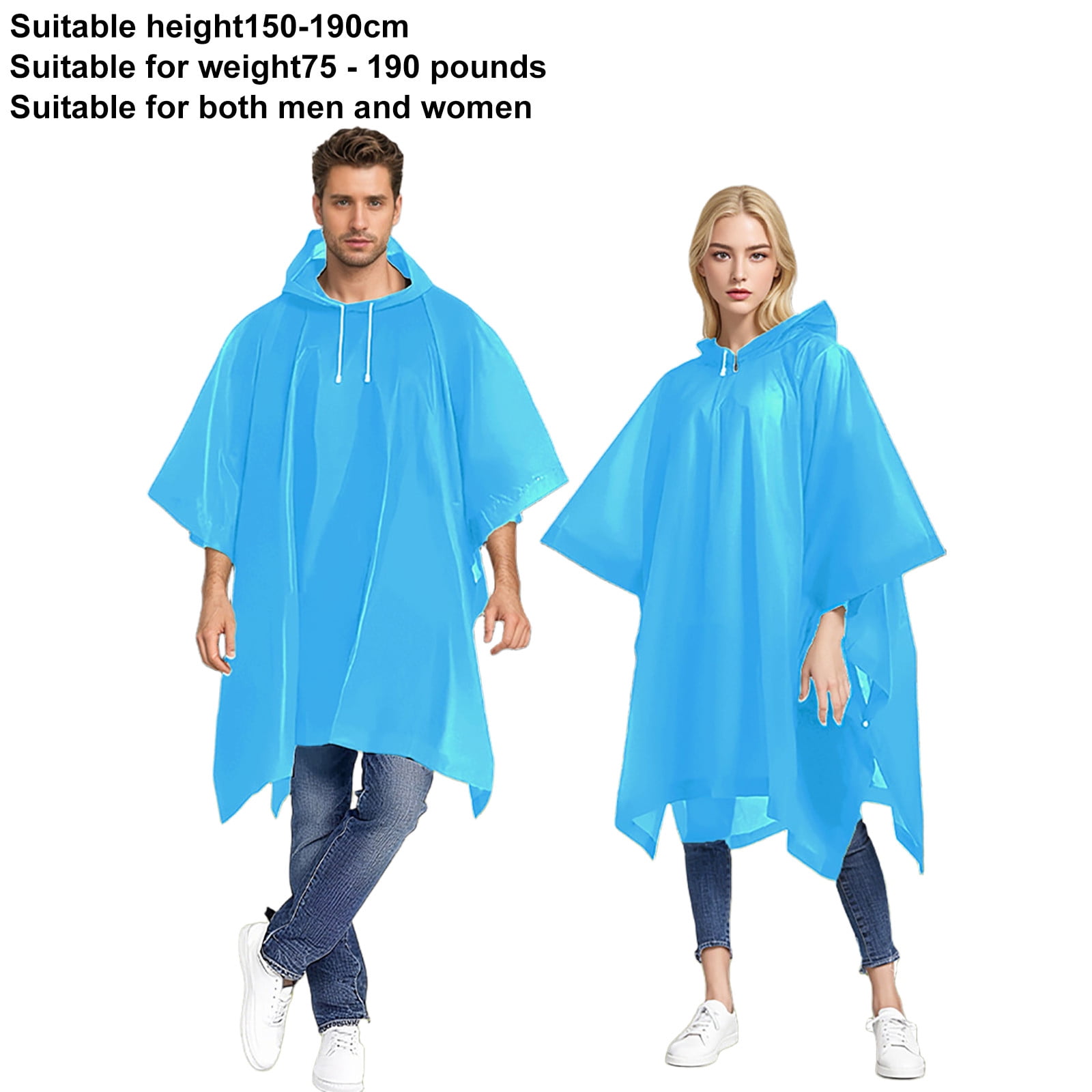 Iumwxz Waterproof Adult Rain Ponchos Waterproof Thickened Cloak