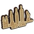 thumbnail image 1 of Printtoo Souvenir Plusieurs Monuments de New York Gravés Aimant de Réfrigérateur en Bois Cadeau, 1 of 5