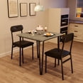 thumbnail image 4 of PIONEERWORKS 2025 New Dining Table Set for 2, 3 Piece Kitchen Table with 2 Upholstered Chairs for Kitchen Room and Small Spaces, 4 of 10