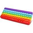 thumbnail image 3 of Nogis Keyboard Fidget Toy,Pop It Keyboard,Bubble Stress Reliever Silicone Pressure Relieving Toy,for Kids Autism and Adult Anxiety Easy to Grasp Pop Silicone Toy (Rainbow Colors), 3 of 9