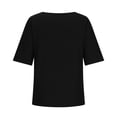 thumbnail image 4 of Timegard Hauts pour Femmes en Coton et Lin Été Manches Mi-Longues Col Rond à Boutons Chemises Décontractées Amples Haut Blouse, 4 of 7