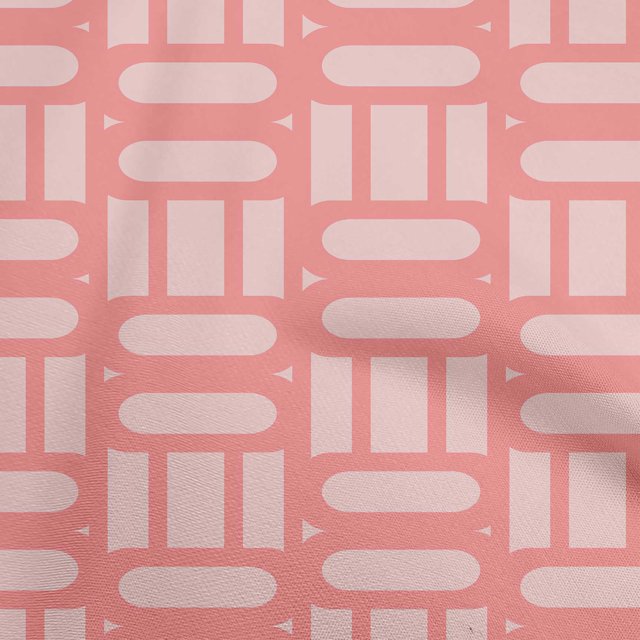 oneOone Polyester Spandex Medium Pink Fabric Geometric Sewing Material Print Fabric By The Yard 56 Inch Wide
