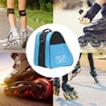 thumbnail image 4 of koolsoo Portable Skating Shoes Bag Adjustable Shoulder Strap and Top Handle Handbag Blue Blue Half Mesh, 4 of 9