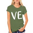 thumbnail image 2 of Hot Sale!! T-Shirts de la Saint-Valentin pour Femmes Imprimés Graphiques Mignons Léopard Cœur Amour T-Shirts Décontractés Manches Courtes Col Rond Ag + TP, 2 of 7