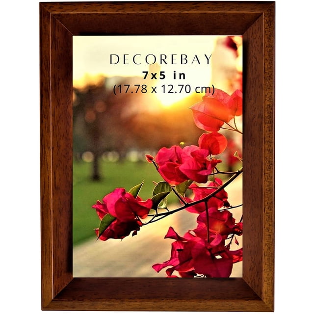 Decorebay Home Solid Wood Single Photo Display Picture Frames - Black Brown
