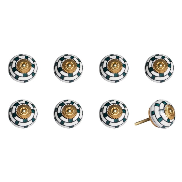 KNOB-IT VINTAGE HANDPAINTED CERAMIC KNOBS (8 Pack) K000001