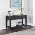 thumbnail image 2 of Yves Rubbed Charcoal Wood 2-drawer Sofa Table, 2 of 6