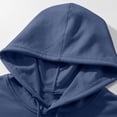thumbnail image 3 of Yuyuzo Mens Hoodies Solid Color Long Sleeve Fashion Pullover Tops Drawstring Sweatshirt with Pocket, 3 of 6