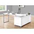 thumbnail image 2 of Monarch Specialties Computer Desk, Home Office, Corner, Storage Drawers, 72"l, L Shape, Work, Laptop, Metal, Laminate, White, Grey, Contemporary, Modern, 2 of 4