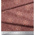 thumbnail image 2 of Soimoi Poly Georgette Fabric Damask & Argyle Geometric Print Fabric by The Yard 52 Inch Wide, 2 of 3