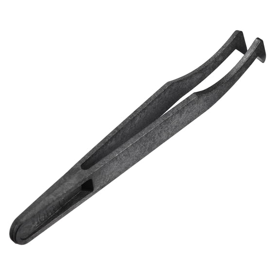 Unique Bargains Black Plastic Curved Tip Anti-static Tweezers 4.7 Inch Length 1pcs