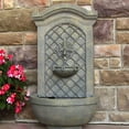 thumbnail image 3 of Sunnydaze Fontaine Murale d'Extérieur en Polystone Électrique de 31 Po H avec Rosace et Feuilles, Fini Calcaire, 3 of 6