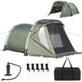 thumbnail image 1 of Costway Inflatable Camping Tent with Screened Porch, Mesh & Transparent Windows, Door, 1 of 10