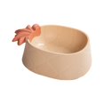 thumbnail image 1 of Pineapple Cat Bowl Feeder Practical Multifunctional Portable Feeding Single Bowl Orange, 1 of 8