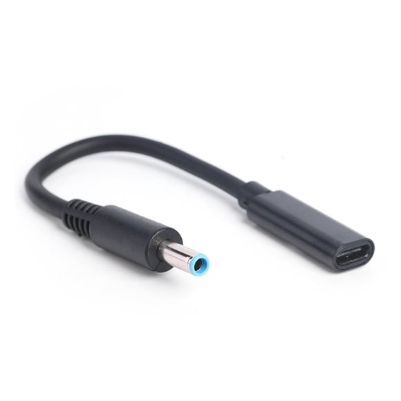 PD USB Type C Female to 4.5x3.0mm DC Jack Laptop Charger Adapter for HP